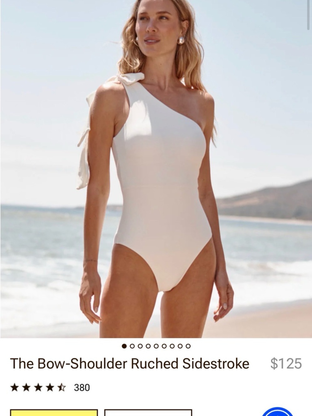 summersalt One-Shoulder Bow Swimsuit - White
